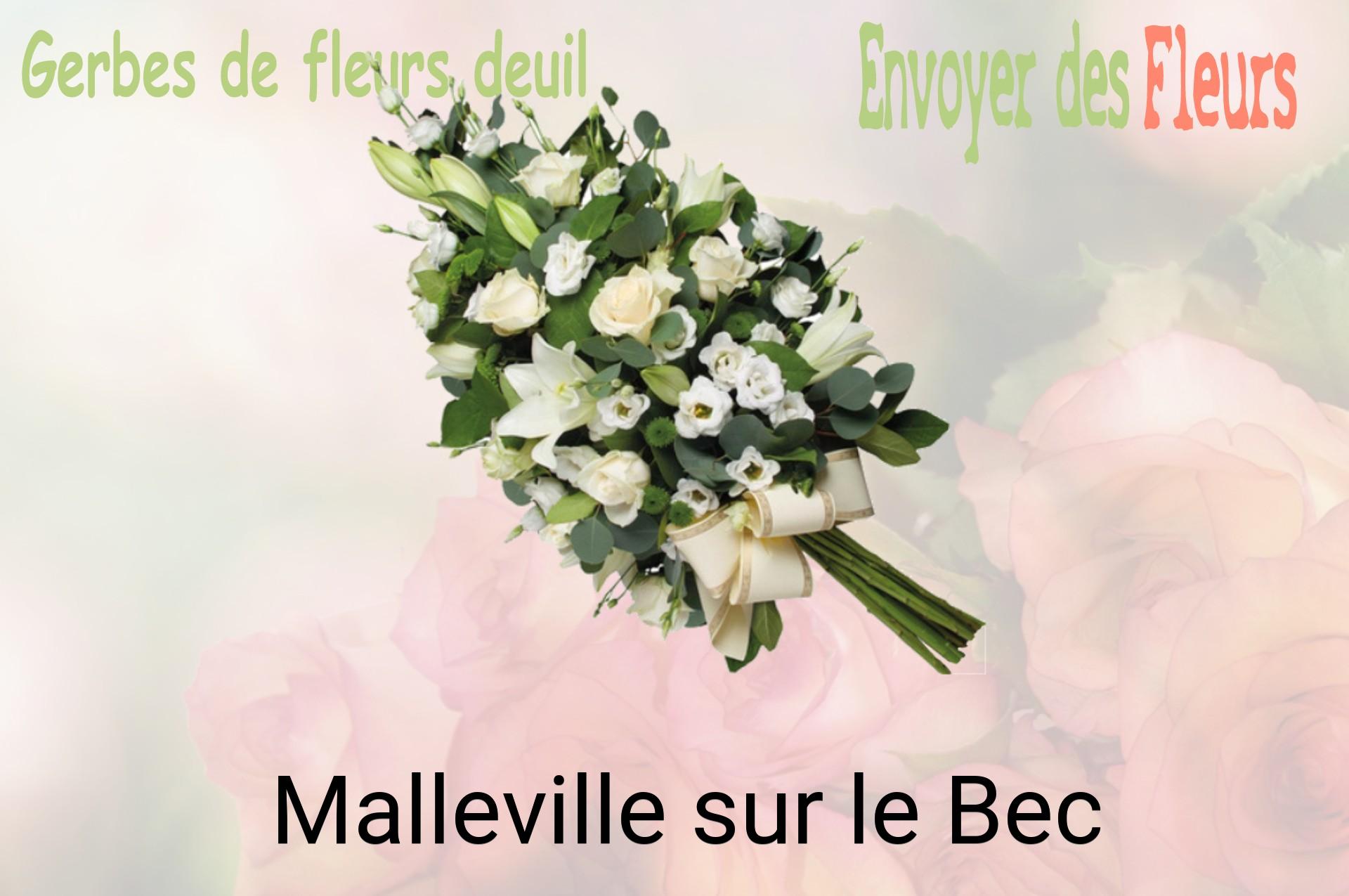 Gerbe de fleurs de deuil livrée à Malleville-sur-le-Bec
